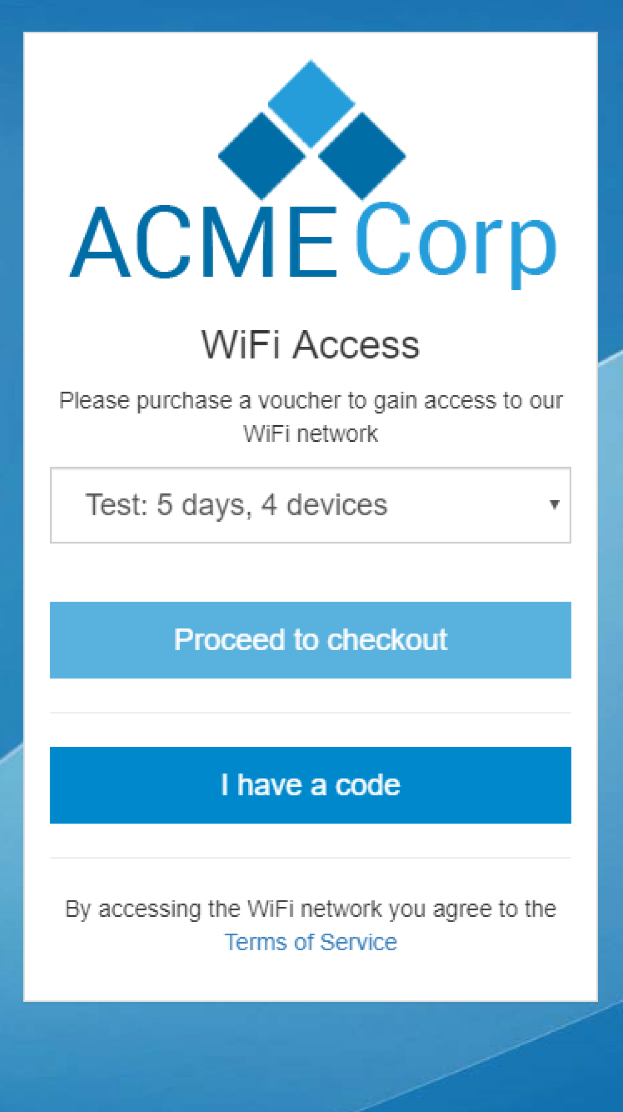 Captive portal with Stripe support.