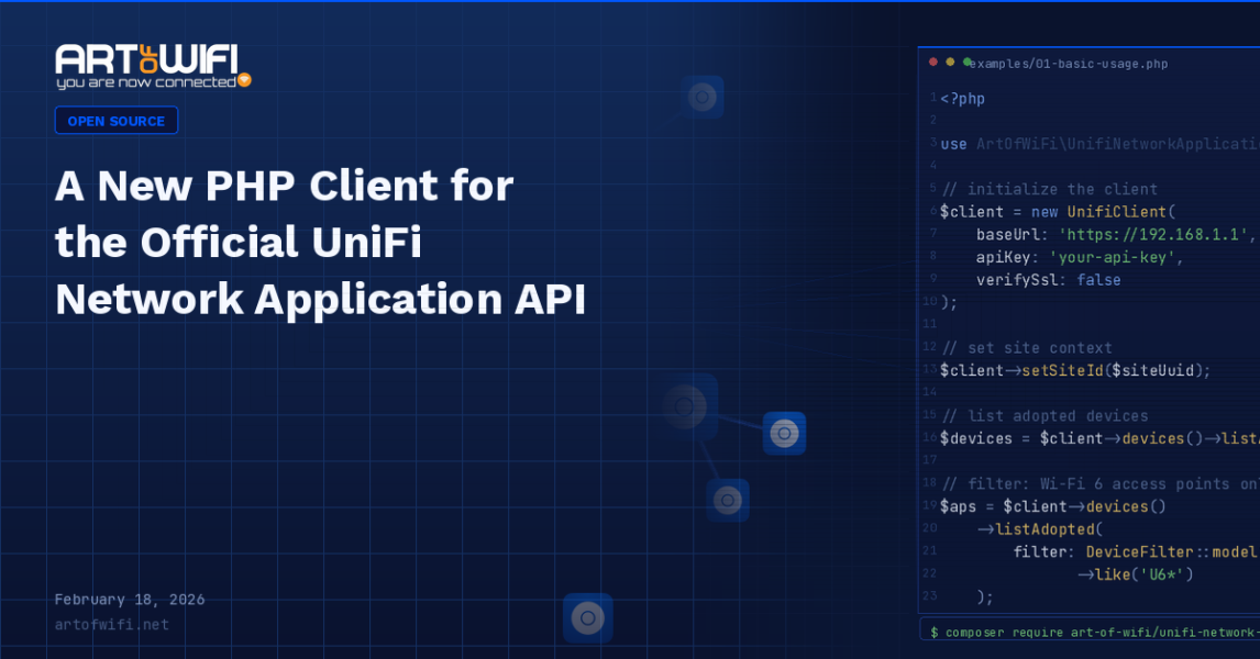 PHP Client for the Official UniFi Network Application API ‹ Art of WiFi