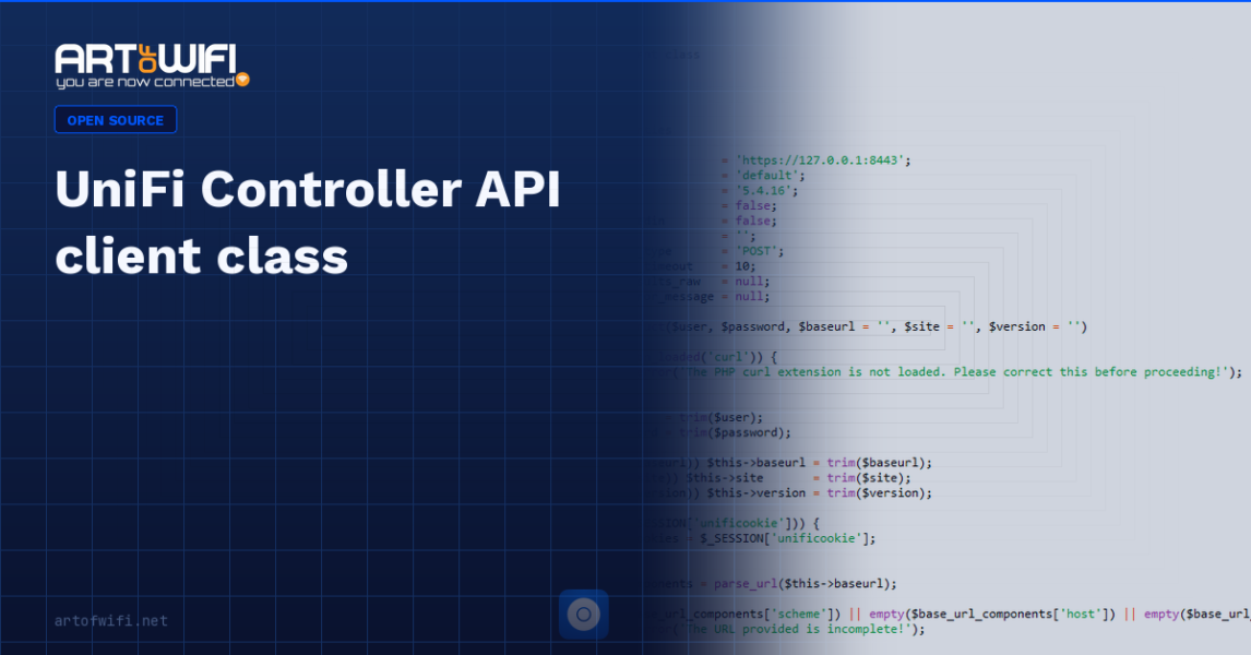 UniFi Controller API client class ‹ Art of WiFi